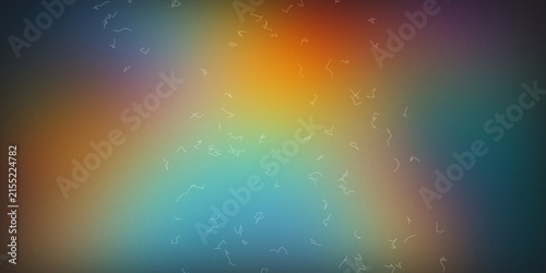 Abstract background with small scribble lines on colorful smooth gradient.