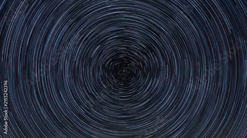 Circular Star Trails in Night Sky