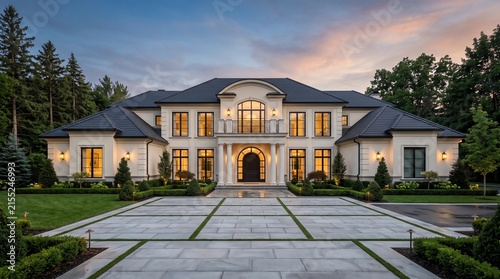 Luxury home estate mansion real estate property architecture design exterior residence landscaping elegant house