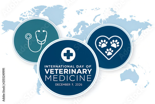 International day of veterinary medicine awareness graphic with stethoscope