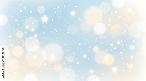 Light blue abstract background with scattered stars