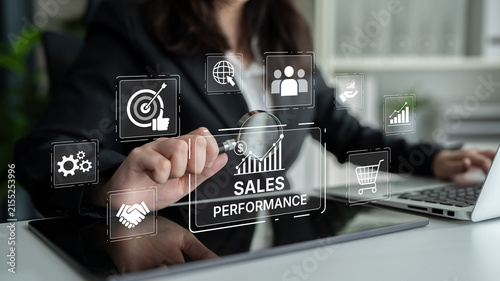 Digital sales performance dashboard showing sales performance metrics, performance trends, sales performance analytics, and sales improvement in business context. Spline