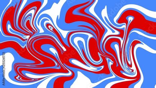 Fotografía Bold fluid marble texture combining red, white, and blue swirling patterns with a dynamic patriotic feel
