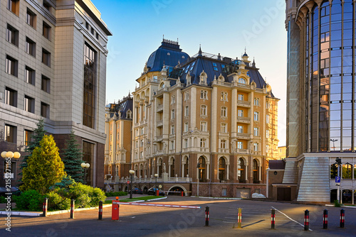 Renaissance residential complex in Kazan at sunset, Tatarstan Republic of Russia