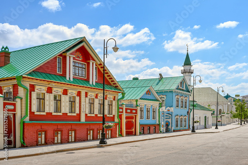 Historic buildings in the Old Tatar Settlement in Kazan, Tatarstan Republic of Russia