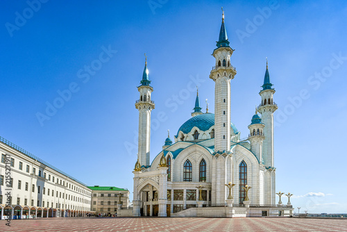 Kul Sharif Mosque building on the square in Kazan Kremlin, Tatarstan Republic of Russia