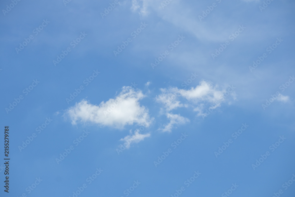 Fototapeta premium Beautiful blue sky with white clouds on a sunny day background