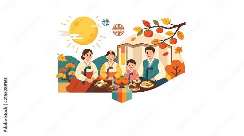 Fototapeta premium Abstract Colorful Background with Group of Happy Children and Family, Fun Cartoon Vector Illustration for Childhood, School, Birthday, Holiday and Summer Celebration
