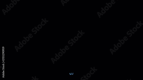 Hand drawn sketch of fireworks celebration burst video frame isolated on transparent background alpha channel