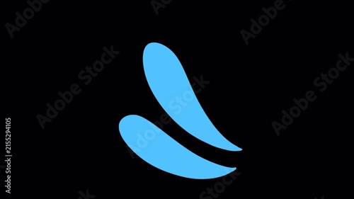 Hand drawn sketch of flying liquid splash water drop video frame isolated on transparent background alpha channel
