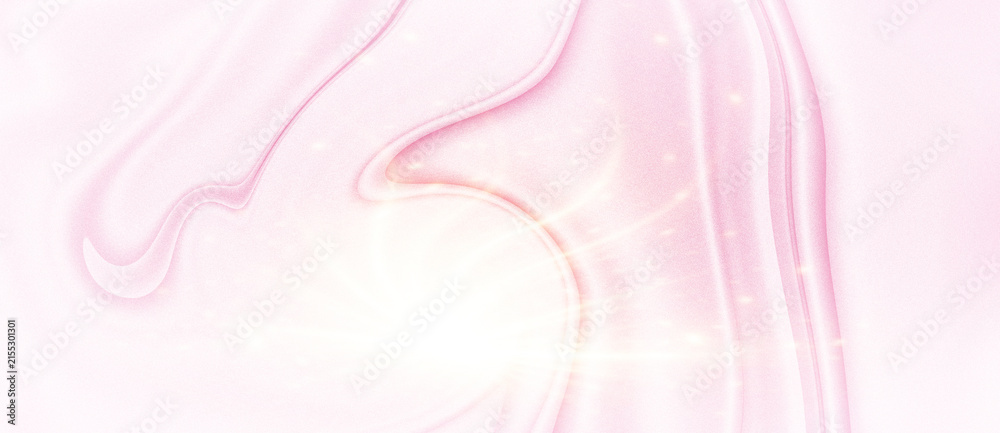 Fototapeta premium Abstract pink marble texture with golden light rays for elegant event invitations and luxury backdrops.