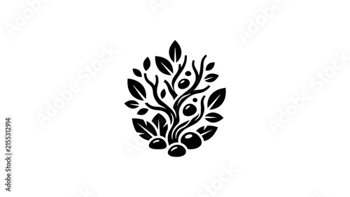 Minimalist Olive Tree Logo Design