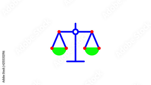 Minimalist Balanced Scales Icon For Legal And Justice Concepts