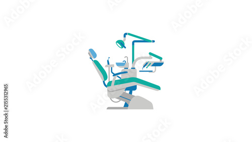 Modern Dental Chair Illustration For Healthcare And Clinic