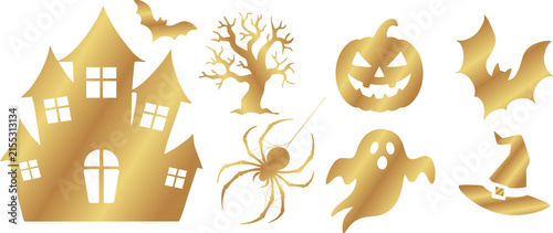 set of gold halloween