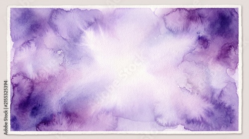 Abstract purple watercolor with luminous white center symbolizing light, depth, and creative emotion.
