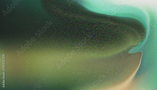Canvas Print Muted green and teal abstract background with grainy texture and organic flowing