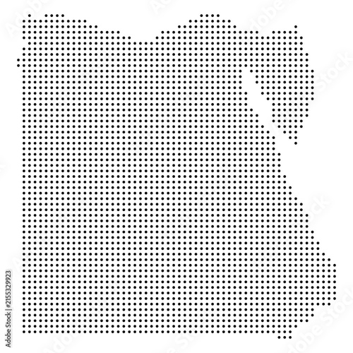 Egypt Dotted Map Vector with Pixel Dot Modern Design Isolated on Transparent Background