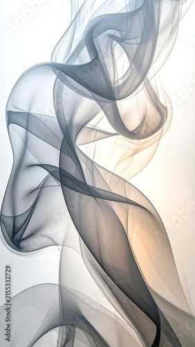 Ethereal smoke wisps intertwine in a delicate dance against a bright background.