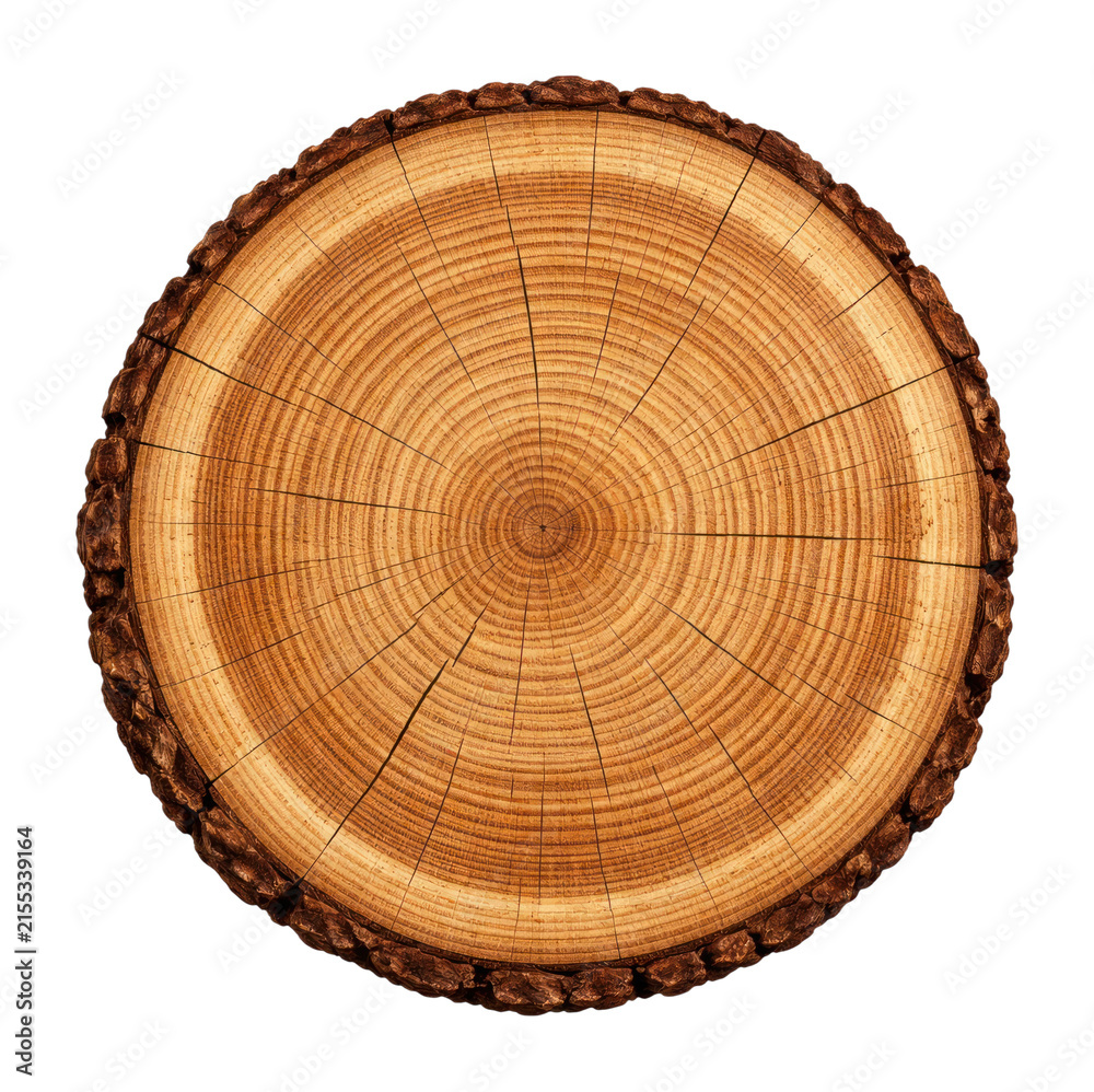 Obraz premium PNG Natural wooden tree cross-section
