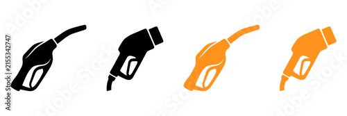 Simple Gasoline Pump Handle Illustration for Fuel, Energy, Transportation and Automotive Design