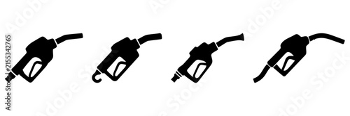 Simple Gasoline Pump Handle Illustration for Fuel, Energy, Transportation and Automotive Design