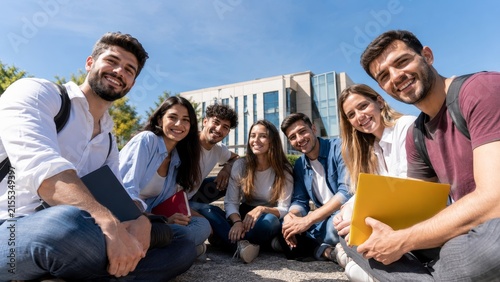 Diverse University Students Learning, Collaborating and Enjoying Campus Life