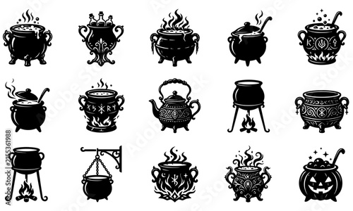 Playful cartoon animals in pots cooking and gardening