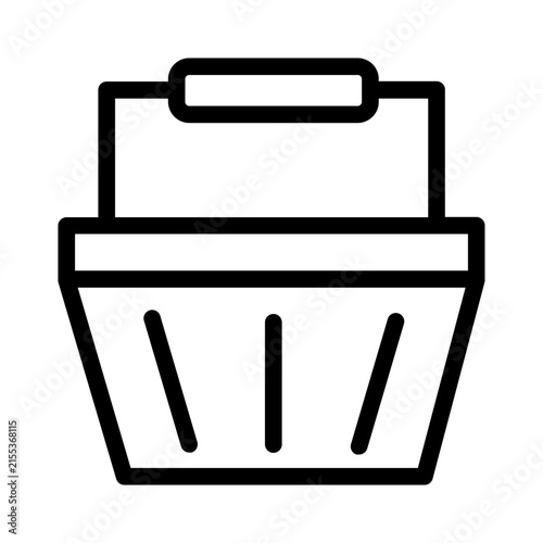shopping bag outline icon for graphic designer or web builder svg format