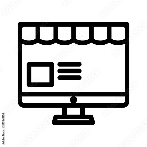 landing page outline icon for graphic designer or web builder svg format