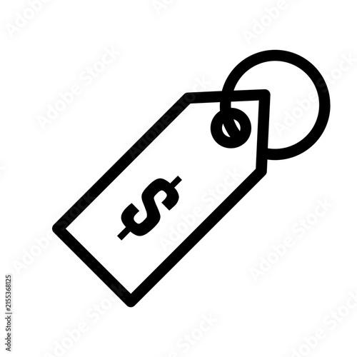 price tag outline icon for graphic designer or web builder svg format
