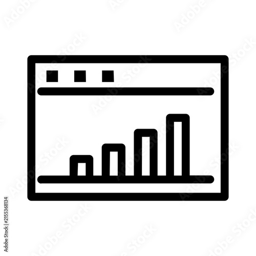 web statistic outline icon for graphic designer or web builder svg format