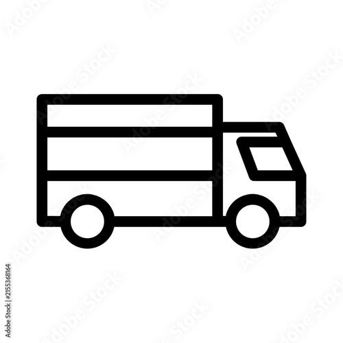 logistic truck outline icon for graphic designer or web builder svg format