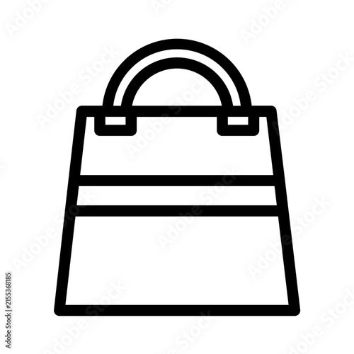 sopping bag outline icon for graphic designer or web builder svg format