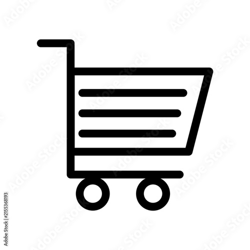 shopping cart outline icon for graphic designer or web builder svg format