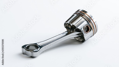 Detailed View of a Single Piston and Connecting Rod Assembly.