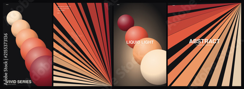 Foto Geometric gradient composition for modern poster design featuring abstract spher