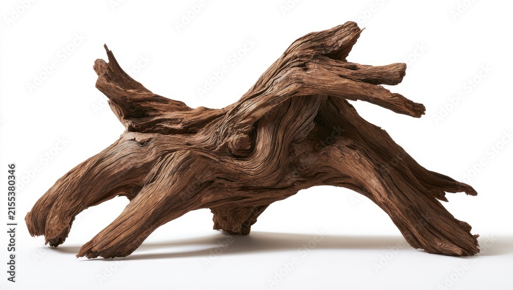 Fototapeta premium Natural Driftwood Sculpture with Organic Form and Texture.