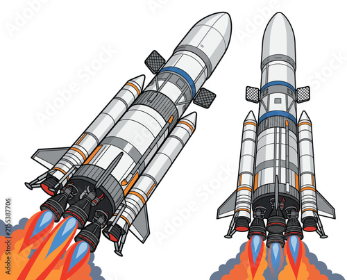 Heavy Lift Orbital Rocket with Powerful Engines