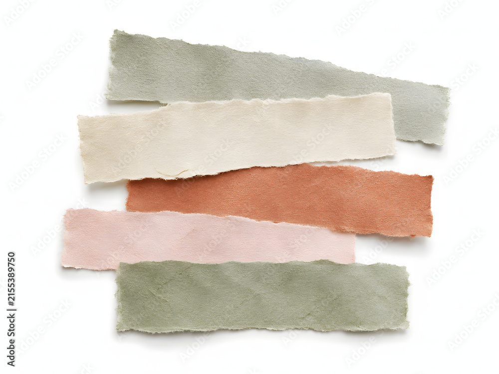 Obraz premium Premium Japanese Washi Tape Collection in Soft Pastel Colors on White Background