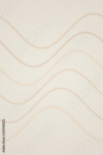 Minimalist background, with soft beige, wavy lines on, a light cream, textured paper surface pattern