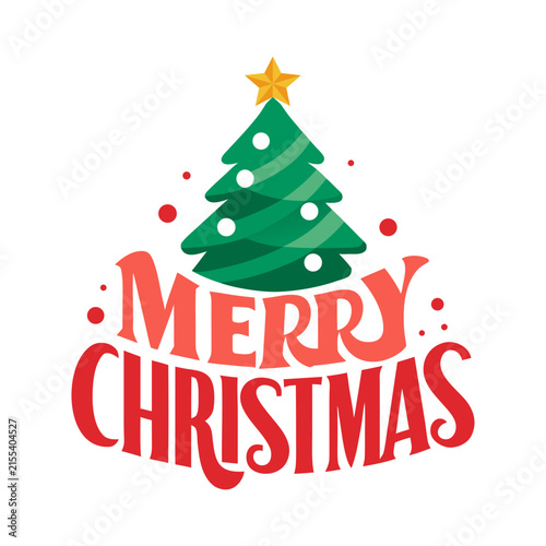 Christmas card with Christmas tree