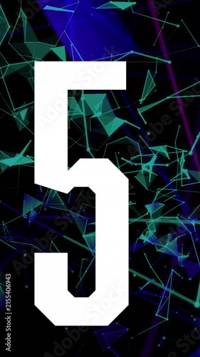 Animation of numbers and networks of connections on interface