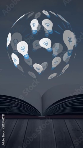 Light bulbs and a book