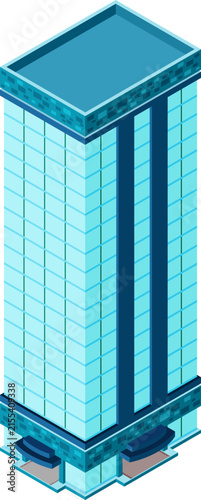 isometric illustration of modern skyscraper