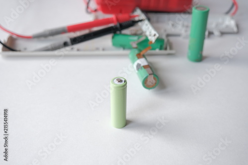 rechargeable battery. lithium rechargeable battery from disassembled battery pack