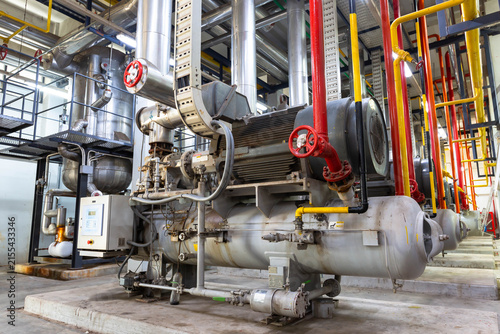 Compressor refrigeration system with ammonia, automatic control