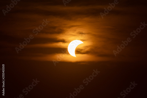 solar eclipse the moon covers the sun Italy Europe