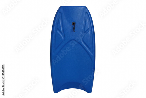Foto Vibrant blue textured bodyboard for water sports