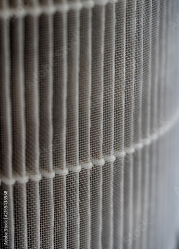 Surface of nylon mesh and filter paper in the dust filter